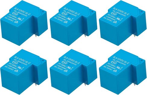 Power Relay, SLA-12VDC-SL-C, Coil Voltage DC 12V, 30A 250VAC/30VDC, 1NO 1NC, 6 Pins (6) in Kuwait