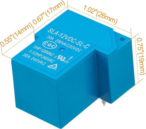 Power Relay, SLA-12VDC-SL-C, Coil Voltage DC 12V, 30A 250VAC/30VDC, 1NO 1NC, 6 Pins (6) in Kuwait