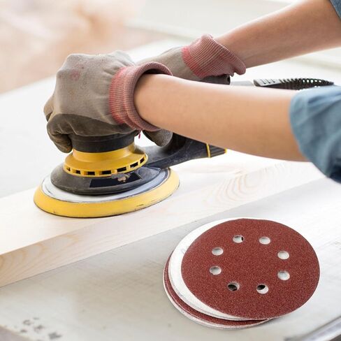 LotFancy 70 PCS 5 Inch 8 Hole Sanding Disc, 800 1000 1200 1500 2000 2500 3000 Grit Aluminum Oxide Fine Sandpaper Assortment, Sand Paper for Wood, Plastic, Rust Removal, Random Orbital Sander Pads in Saudi Arabia