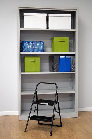 COSCO 2-Step Household Folding Steel Step Stool, Black in Saudi Arabia
