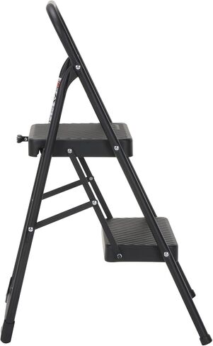 COSCO 2-Step Household Folding Steel Step Stool, Black in Saudi Arabia
