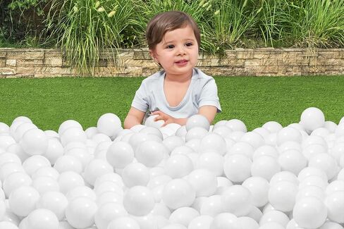 Bestway Plastic Light Pink Play Balls 250ct | Great for Indoor and Outdoor Playpens, Ball Pits, Bouncers, Kiddie Pools in Kuwait
