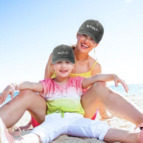 2Pcs Mama and Mini Hats Embroidered Adjustable Parent-Child Baseball Caps Mom and Me Matching Hat Set in Kuwait