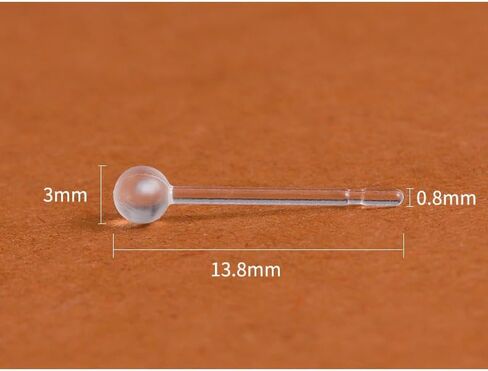 Clear Earrings Findings Set,3mm Plastic Earrings Findings Set for Sensitive Ears,Clear Earrings Findings Set for Sport in Saudi Arabia