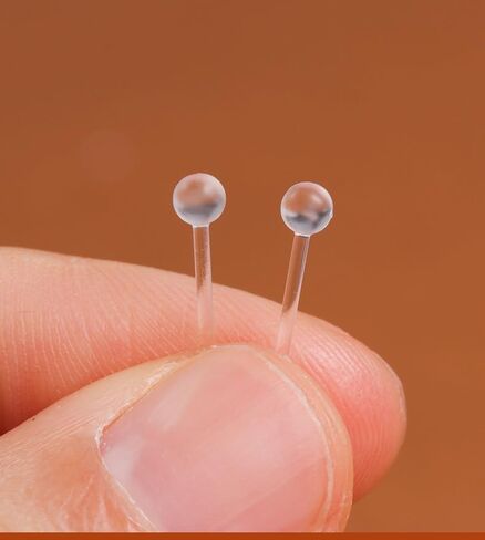 Clear Earrings Findings Set,3mm Plastic Earrings Findings Set for Sensitive Ears,Clear Earrings Findings Set for Sport in Saudi Arabia