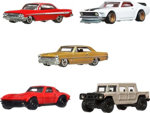 Hot Wheels Cars, Premium Fast & Furious 1:64 Scale 5-Pack Die-Cast Toy Cars for Collectors, HKF07 in Saudi Arabia