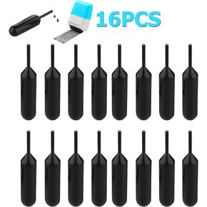 16 PCS Ink Refills for Identity Theft Protection Roller Stamps, Black Replacement Rolling Refill Ink for Confidential Roller Stamp Anti Theft Privacy