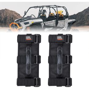KEMIMOTO 2 PCS UTV Grab Handles Fit for 1.5-2 inch Roll Bar Pro-fit Cage, Compatible with Can-am Maverick Defender/Polaris RZR Ranger/Pioneer Talon/Zforce Uforce/Mule Teryx, Accessories