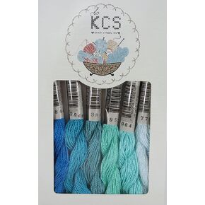 KCS 25 M/skein Mercerized Pearl Cotton crochet needlepoint Thread,Size 5, 12 skeins,mixed color 05