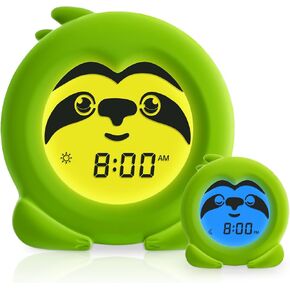 B&H Toddler Sleep Trainer Clock, Kids Alarm Clock and Night Light, USB Rechargeable | Drop Proof, Science-Backed Lighting for Children Peaceful Sleep and OK to Wake Mornings (Kitty)