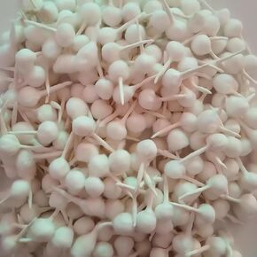 Cotton Wicks for Puja - Round Diya Batti for Diwali Diya, Brass Kuber Diya, Clay Diya - Diya Bati for Akhand Jyot 100pcs, White Hashcart®