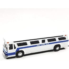 Showcast Classic New York City Central Station White Passenger Bus 6 Diecast Commercial Vehicle, Small