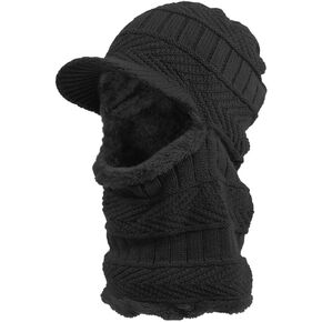Visor Balaclava | Full Face Ninja Mask - Cold Weather Gear Fur Lined Head Sock for Motorcycle, Running, Ski, Riding, Hunting