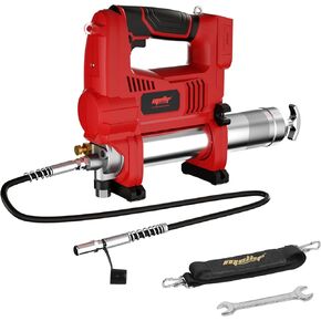 Mellif Power Grease Gun Compatible with Milwaukee 18V Battery (Tool ONLY), 10,000 PSI, Brushless Motor, 5 Variable Speed, 14 OZ Capacity, 30" Hose, Built-in LED, Safety Lock, Low-Voltage Protection