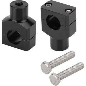 Motorcycle 1 inch Handlebar Risers 25mm Bar Mount Clamp Black Universal Replacement for Harley Sportster Softail Dyna V-star Shadow Kawasaki Suzuki Yamaha