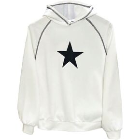 SOLY HUX Boys Star Printed Pattern Hoodie Casual Loose Hooded Sweatshirt Pullover Tops