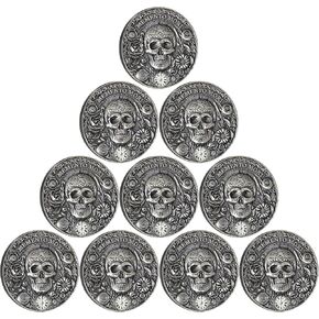 Memento Mori & Vivere Challenge Coin - Dual Symbols of Life's Transience and Vitality - Inspirational Stoic Gift (Single Coin)