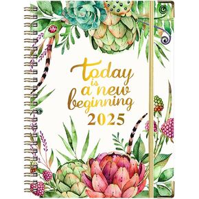 2025 Planner - 2025 Calendar/Planner Weekly and Monthly from JAN 2025 - DEC 2025, 8.4"x 6.3", Calendar/Planner 2025 with Sturdy Cover, Premium Paper, Twin-wire Binding