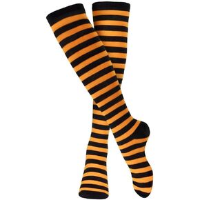 Dress Up America Cotton Striped Socks for Adults - Striped Knee High Socks for Men & Women | Teens - Stylish and Comfortable