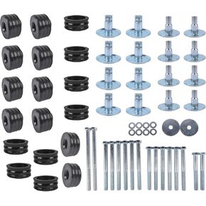 KF04058BK Body Cab Mount Kit Replacement for 1999-2007 Ford F-250 Super Duty F-350 Super Duty, Cab Bushing Kit, Body Mount Bushing Kit with Steel Sleeves & Hardware