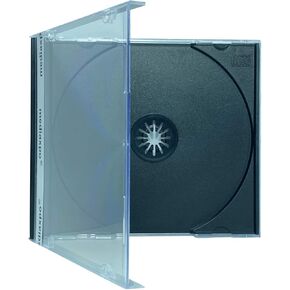 Protect Your Music Collection Assembled CD Jewel Cases with Black Tray - 10.4 mm Standard Size, Premium Quality (Black) (Pack of 25)