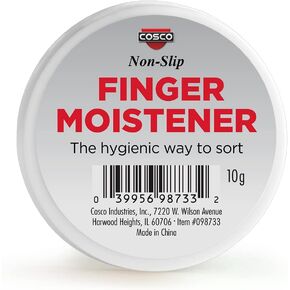 COSCO Fingertip Moisteners, 10g Container, 3/Pack