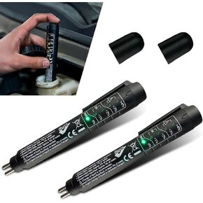 QODOLSI 1 PC Car Brake Fluid Test Pen, DOT 3 DOT 4 DOT 5.1 Brake Oil Tester Pen with 5 LED Indicators, Brake Fluid Moisture Analyzer, Universal Brake Diagnostic Test Tool for Most Cars (Black)