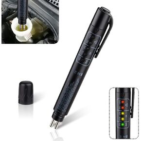 2PC Brake Fluid Tester, Brake Fluid Moisture Tester, Brake Fluid Liquid Tester Pen with 5 LED Indicators, Auto Brake Diagnostic Checker Tool for DOT3 DOT4 DOT5.1 Brake Fluid