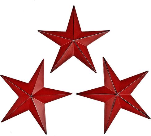 Bellaa 23547 Western Metal Stars Wall Decoration Black Texas Barn Farmhouse Ranch Cottage Lodge Outdoor Home Decor 12 Inch Each Set of 3 in Saudi Arabia