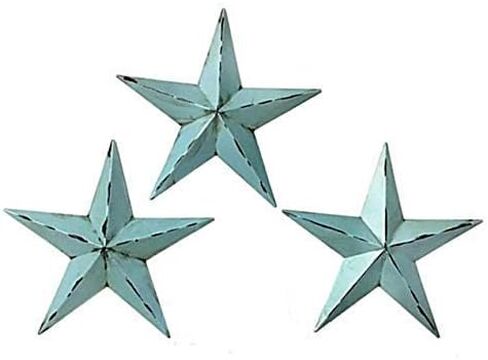 Bellaa 23547 Western Metal Stars Wall Decoration Black Texas Barn Farmhouse Ranch Cottage Lodge Outdoor Home Decor 12 Inch Each Set of 3 in Saudi Arabia