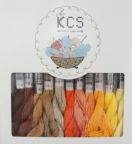 KCS 25 M/skein Mercerized Pearl Cotton crochet needlepoint Thread,Size 5, 12 skeins,mixed color 05 in Kuwait