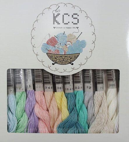 KCS 25 M/skein Mercerized Pearl Cotton crochet needlepoint Thread,Size 5, 12 skeins,mixed color 05 in Kuwait