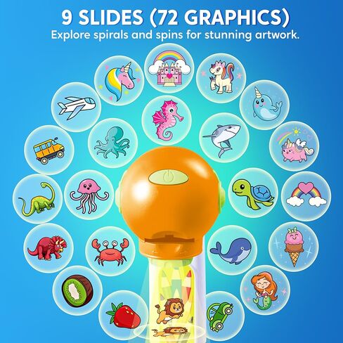 جهاز عرض الرسم للأطفال من Klever Kits مع 72 رسمًا وورقة خدش، لوحة رسم مع ضوء، هدية عيد ميلاد للأولاد والبنات من عمر 3 سنوات فما فوق in Kuwait