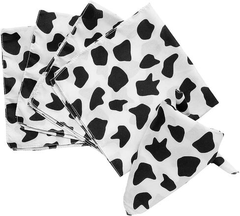 Fun Express Cow Print Bandanas - 12 Pc White in Saudi Arabia