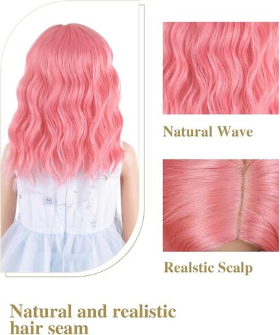 MORICA Light Blonde Short Curly Wig Girls Synthetic Wig Cosplay Halloween Party Costume Wig(12Inch,Light Blonde) in Saudi Arabia