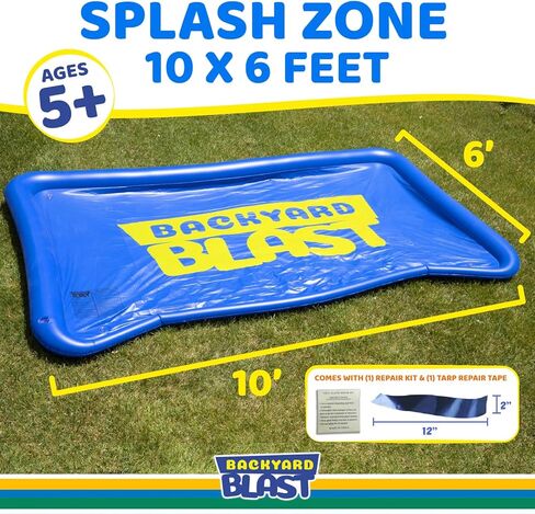 BACKYARD BLAST 10’ x 6’ Splash Zone, Water Slide Splash Pad Accessory in Kuwait