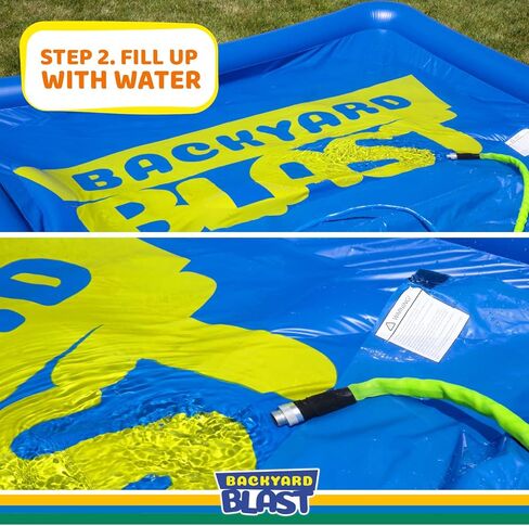 BACKYARD BLAST 10’ x 6’ Splash Zone, Water Slide Splash Pad Accessory in Kuwait