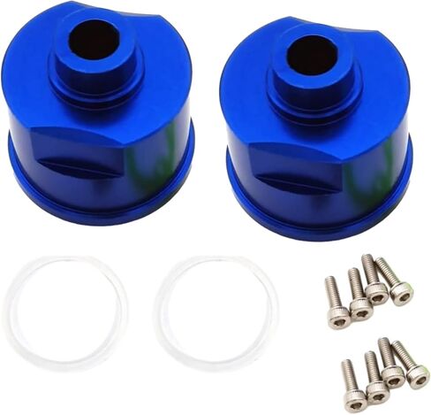 2Pcs Aluminum Differential Carrier for Traxxas Revo Erevo Slash 4X4 XO-1 E-Maxx T-Maxx Stampede 4x4 Rally VXL 4-Tec 2.0 Telluride 4X4 3978 5383 Upgrade Parts Blue in Saudi Arabia