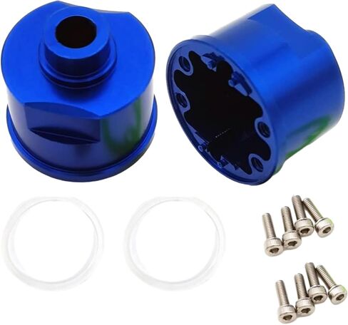 2Pcs Aluminum Differential Carrier for Traxxas Revo Erevo Slash 4X4 XO-1 E-Maxx T-Maxx Stampede 4x4 Rally VXL 4-Tec 2.0 Telluride 4X4 3978 5383 Upgrade Parts Blue in Saudi Arabia