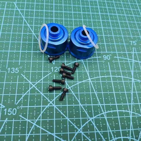 2Pcs Aluminum Differential Carrier for Traxxas Revo Erevo Slash 4X4 XO-1 E-Maxx T-Maxx Stampede 4x4 Rally VXL 4-Tec 2.0 Telluride 4X4 3978 5383 Upgrade Parts Blue in Saudi Arabia