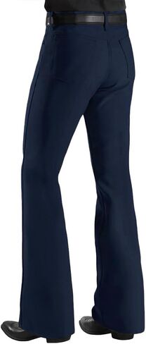 EVEDESIGN سروال جينز رجالي ذو جرس سفلي ملابس ديسكو السبعينيات للرجال جينز واسع in Kuwait