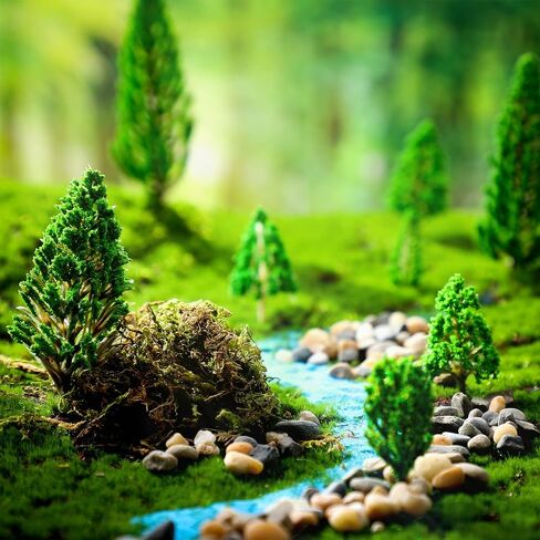 40 Pcs Diorama Supplies Kit Include 32 Miniature Trees 1.2-6.2 Inch Mini Mixed Model Trees Plastic Fake Architecture Trees 8 Bags Scenery Basing Material Kit for DIY Craft (Scenery Trees) in Saudi Arabia