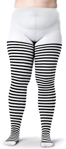 Womens Plus Size Striped Tights Bold Costume Halloween Stockings in Kuwait