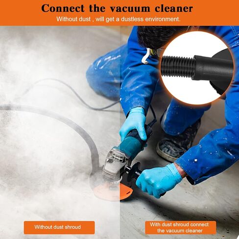 غطاء غبار لمطحنة زاوية مقاس 7 بوصات من HARDELL (غطاء أمامي لمعظم 39 مم - 45 مم)، غطاء غبار لمطحنة الزوايا مع موصل غبار سهل التركيب وتوافق خرطوم المياه لطحن السطح (180 مم) in Kuwait