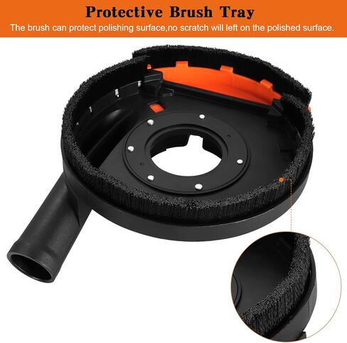 غطاء غبار لمطحنة زاوية مقاس 7 بوصات من HARDELL (غطاء أمامي لمعظم 39 مم - 45 مم)، غطاء غبار لمطحنة الزوايا مع موصل غبار سهل التركيب وتوافق خرطوم المياه لطحن السطح (180 مم) in Kuwait