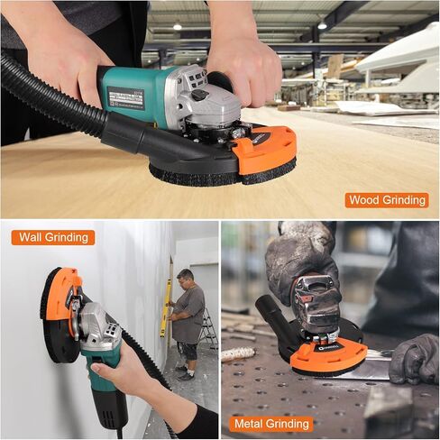 غطاء غبار لمطحنة زاوية مقاس 7 بوصات من HARDELL (غطاء أمامي لمعظم 39 مم - 45 مم)، غطاء غبار لمطحنة الزوايا مع موصل غبار سهل التركيب وتوافق خرطوم المياه لطحن السطح (180 مم) in Kuwait