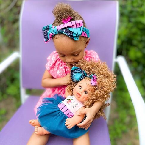Orijin Bees Sweet Joy Baby Bee Doll - African American Doll, Black Doll, Latino Doll, Afro Doll, Baby Doll, Curly Hair Doll, Baby Doll, African Doll, Birthday Gift, in Saudi Arabia