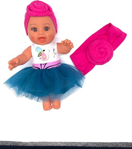 Orijin Bees Sweet Joy Baby Bee Doll - African American Doll, Black Doll, Latino Doll, Afro Doll, Baby Doll, Curly Hair Doll, Baby Doll, African Doll, Birthday Gift, in Saudi Arabia