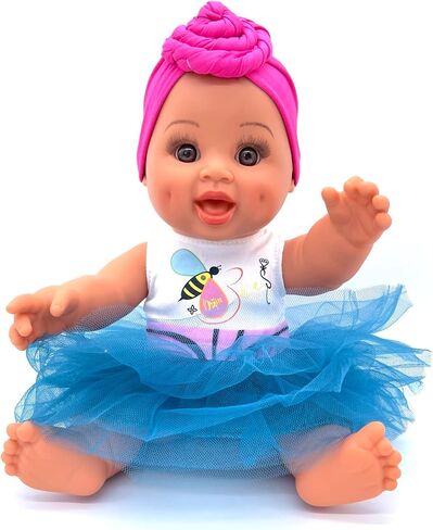 Orijin Bees Sweet Joy Baby Bee Doll - African American Doll, Black Doll, Latino Doll, Afro Doll, Baby Doll, Curly Hair Doll, Baby Doll, African Doll, Birthday Gift, in Saudi Arabia