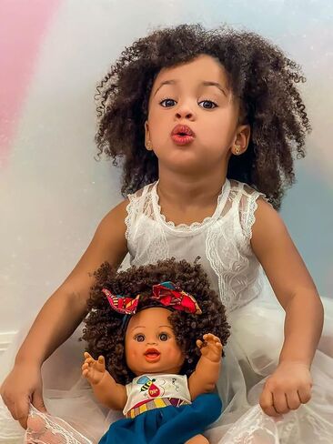 Orijin Bees Sweet Joy Baby Bee Doll - African American Doll, Black Doll, Latino Doll, Afro Doll, Baby Doll, Curly Hair Doll, Baby Doll, African Doll, Birthday Gift, in Saudi Arabia